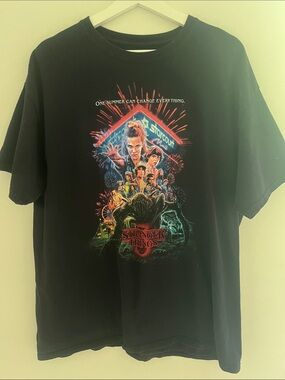 Stranger Things Short-Sleeve Graphic Tee - Black